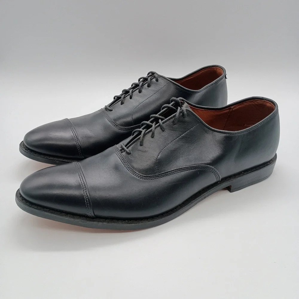 Allen Edmonds Park Avenue‎ Black Leather Cap Toe Oxford Dress Shoes 13 A